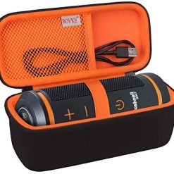 BOVKE Carrying Case for Bushnell Wingman Golf GPS Bluetooth Speaker, Extra Mesh Pocket for Charging Cords and Accessories, Black