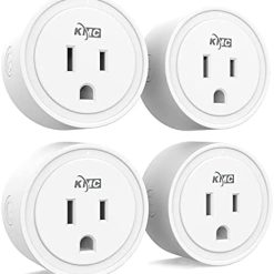KMC Smart Plug Mini 4-Pack, Wi-Fi Outlets for Smart Home, Remote Control Lights and Devices from Anywhere, No Hub Required, ETL Certified, Works with Alexa and Google Home