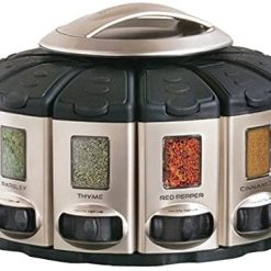 KitchenArt 57010 Select-A-Spice Auto-Measure Carousel Professional Series, Satin