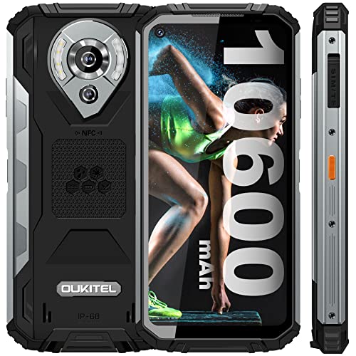 10600mAh Battery Rugged Smartphone, OUKITEL WP16 Smartphone, 6.39" Screen Rugged Phone, 8GB 128GB Android 11 Cell Phone, 20MP Night Vision Camera, IP68 Waterproof Rugged Cell Phone, Dual SIM 4G, NFC