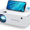 WiFi Video Projector, WEWATCH V10 Wireless Portable Movie Projector with Bluetooth Full HD 1080P Supported Home Theater Video Projector Compatible with HDMI, VGA, TV Stick, iPhone, Android