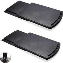 2 Pack Sliding Coffee Maker Tray, 12’’ Countertop Appliance Caddy Slider for Blender Toaster under Carbinet, Black ABS Rolling Out Tray