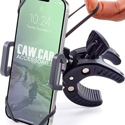 Bike & Motorcycle Phone Mount - for iPhone 13 (12, Xr, SE, Max/Plus), Galaxy S22 or Any Cell Phone - Universal ATV, Mountain & Road Bicycle Handlebar Holder. +100 to Safeness & Comfort