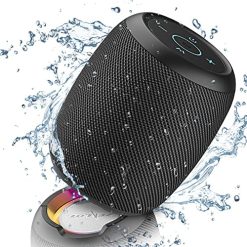 Bluetooth Speaker, ZEALOT Portable Bluetooth Speaker with Lights Rich Stereo Bass, IPX6 Waterproof Outdoor Speaker, Wireless Speaker, 24H Playtime, Dual Pairing, Home, Travel, Hiking (1PC)
