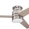 Ceiling Fan With Light 3 Blade, 52 Inch Flush Mount Ceiling Fan Smart Control Work With Alexa/Google Home, Needs Neutral Wire, No Hub Required|Reversible Motor|Schedule&Timer|3-Speed|(Silver)