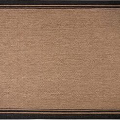 Gertmenian 21359 Nautical Tropical Carpet Outdoor Patio Rug, 8x10 Large, Border Black