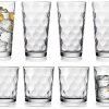 Glassware Drinking Glasses Set Of 8 by Home Essentials & Beyond 4 Highball (17 oz.) Kitchen Glasses | 4 (13 oz.) Rocks Glass Cups for Water, Juice and Cocktails.