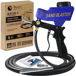 LE LEMATEC Sand Blaster Gun Kit, Rust Remover and Paint Stripper, Continuous Blasting Sandblasting Equipment. AS118-2 Media Blaster