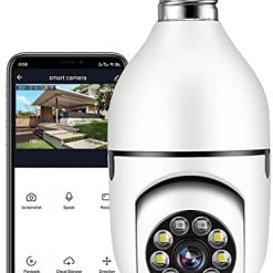 Light Bulb Camera Wireless WiFi Security Camera,360 Degree Pan/Tilt Panoramic IP Camera,1080P Smart Home Surveillance Camera,Motion Detection Alarm,Night Vision,Two Way Audio