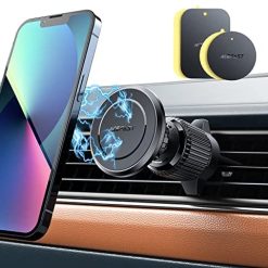 Magnetic Phone Holder for Car, ACEFAST Car Air Vent Phone Mount [6 Strong N52 Magnets], Hidden Hook Lock Car Cell Phone Holder with Metal Sheets for iPhone 13, Samsung S22 Ultra, All Mobile Phones