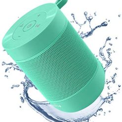 Portable Bluetooth Speaker, COMISO Small Wireless Shower Speaker 360 HD Loud Sound Stereo Pairing Waterproof Mini Pocket Size Built in Mic Support TF Card for Travel Outdoors Home Office Mint