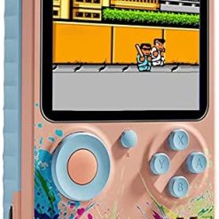 RFetomax Retro Handheld Game Console with 500 Classic FC Games,3.0-inch LCD Screen Portable Handheld Video Games for Kids and Adult, Support TV (G5-Pink)