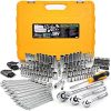 STEELHEAD 164-Piece Mechanics Tool & Socket Set (ANSI), SAE & MM, 1/4”,3/8”,1/2” 72-Tooth Ratchet, 6 & 12 Point Sockets, Combination & Hex Wrenches, 30 Screwdriver Bits, Universal Joint, Extensions