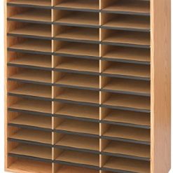 Safco Products Wood/Corrugated Literature Organizer, 36 Compartment 9403, Economical Organization, Letter-Size Compartments