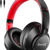 SuperEQ S1 Hybrid Active Noise Cancelling Headphones, Hi-Res Audio, Wireless Over Ear Bluetooth Headphones, 45H Long Playtime, Deep Bass, Wireless & Wired 2-in-1 Ideal for Travel Home Office (Black)