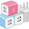 X-EDITION USB Charger Plug, 4-Pack 2.1A Dual Port USB Wall Charger Power Adapter Charging Block Cube Compatible with Phone Xs Max/Xs/XR/X/8/7/6 Plus/5S, Samsung, LG, Moto, Android Cell Phones More