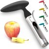Zulay Premium Apple Corer - Easy to Use Durable Apple Corer Remover for Pears, Bell Peppers, Fuji, Honeycrisp, Gala and Pink Lady Apples - Stainless Steel Best Kitchen Gadgets Cupcake Corer - Black