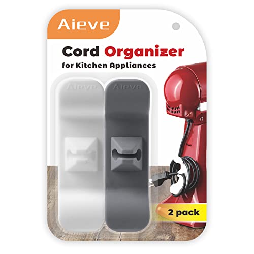 AIEVE Cord Organizer for Kitchen Appliances, 2 Pack Cord Wrap Cord Holder Cable Organizer for Storage Small Home Appliances, Mixer, Blender, Coffee Maker, Pressure Cooker and Air Fryer