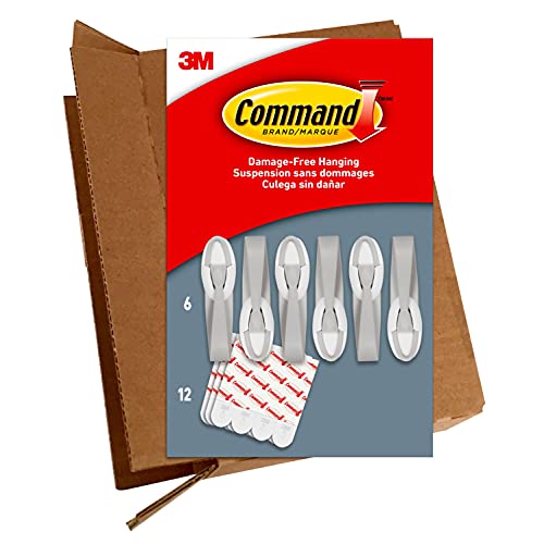 Command 6 Cord Bundlers, 12 Strips, Each Bundler Holds up to 2 lbs, Easy to Open Packaging, Organize Damage-Free