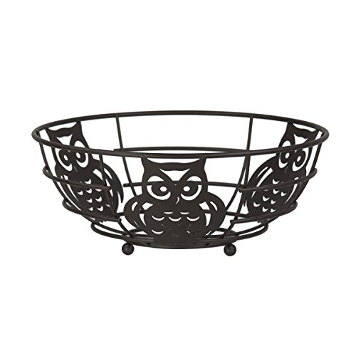 Home Basics Owl Fruit Bowl, 11" x 11" x 4.75"