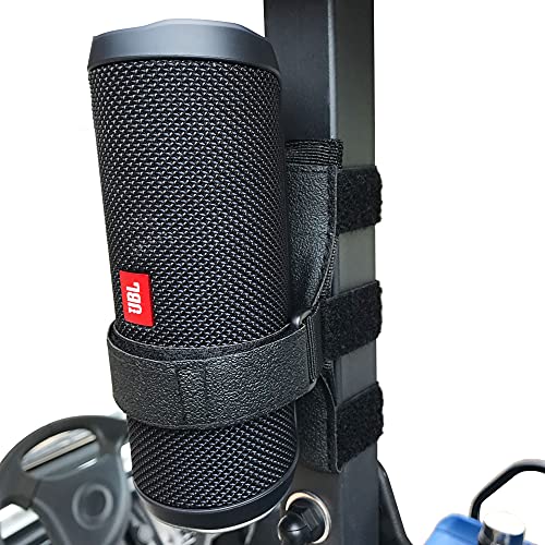 HomeMount Portable Speaker Mount for Golf Cart Accessories - Adjustable Strap Fits Bluetooth Wireless Speaker Strap Attachment to Golf Cart Heater/Beach Umbrella/Boat