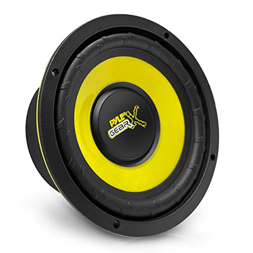 Pyle Car Mid Bass Speaker System - Pro 5 Inch 200 Watt 4 Ohm Auto Mid-Bass Component Poly Woofer Audio Sound Speakers For Car Stereo w/ 30 Oz Magnet Structure, 2.2” Mount Depth Fits OEM - PLG54 Yellow
