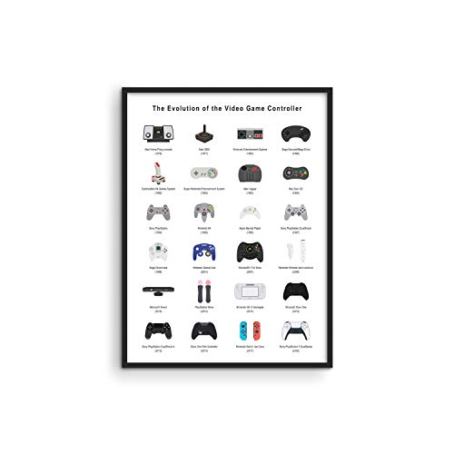 Retro Video Game Posters for Walls by Haus and Hues | Gaming Room Decor, Video Game Room Decor for Boys, Gaming Posters for Gamer Room Decor, Video Game Controller Poster, UNFRAMED (Controller, 12x16)