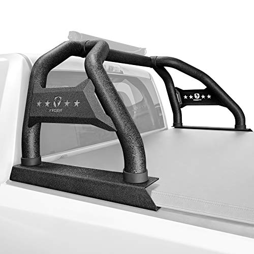 Tyger Auto TG-SB7D88348 Sport Bar Compatible with 2009-2018 Dodge Ram 1500 5.5' Bed (No RamBox); 2004-2022 Ford F-150; 2007-2021 Toyota Tundra | Fleetside Only | Textured Black | Light Mount Roll Bar