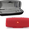 JBL Charge 4 Waterproof Wireless Bluetooth Speaker Bundle with Portable Hard Case - Red