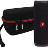 JBL FLIP 5 Portable Speaker IPX7 Waterproof Bundle with gSport Deluxe Hardshell Case (Black)