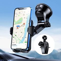 Upgrade Car Phone Holder, [Thick Case & Big Phones Friendly] Long Arm Suction Cup Phone Holder for Car Dashboard Windshield Air Vent Hands Free Clip Cell Phone Holder Compatible with All Mobile Phones