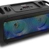 Wireless Portable Bluetooth Boombox Speaker - 120W Rechargeable Boom Box Speaker Portable Barrel Loud Stereo System - Flashing LED, FM Radio/Aux/MP3/USB Flash Drive/Micro SD, & 1/4 in - Pyle PPHP42B