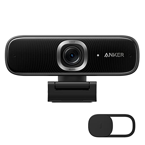 Anker PowerConf C300 Smart Full HD Webcam, AI-Powered Framing & Autofocus, 1080p Webcam with Noise-Cancelling Microphones, Adjustable FoV, HDR, 60 FPS, Low-Light Correction, Zoom Certified