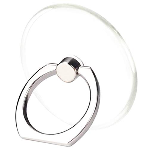 TACOMEGE Transparent Clear Phone Holder Ring Grips, Finger Ring Stand for Cell Phone Tablet Case Accessories(Round-Clear)