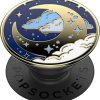PopSockets PopGrip: Phone Grip and Phone Stand, Collapsible, Swappable Top, Enamel Fly Me to The Moon