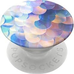 PopSockets PopGrip: Phone Grip and Phone Stand, Collapsible, Swappable Top, Shimmer Scales