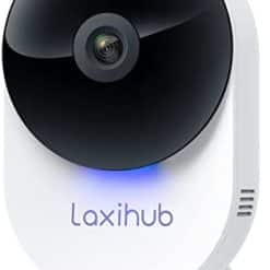 5GHz WiFi Security Camera Indoor Baby Monitor Cam Laxihub White Home Pet/Dog/Cat Camera with App, 5Ghz/2.4Ghz Dual Bands,1080P FHD Night Vision, 2-Way Audio, Motion Detection Area Customized