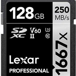 Lexar Professional 1667x 128GB SDXC UHS-II Card, Up To 250MB/s Read, for Professional Photographer, Videographer, Enthusiast (LSD128CBNA1667)