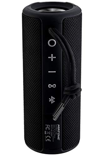 MIATONE Outdoor Portable Bluetooth Speakers Waterproof Wireless Speaker for Camping (Black)