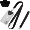 OUTXE Phone Lanyard - 4× Pads, 1× Adjustable Neck Strap, 1× Wrist Strap, Nylon Phone Lanyard Compatible with All Smartphone