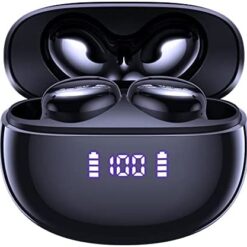 CAPOXO Wireless Earbuds Bluetoth Headphones 50Hrs Playtime with Wireless Charging Case&Dual LED Power Display, IPX7 Waterproof Earphones, in Ear Stereo Headset Built-in Mic for iPhone/Android