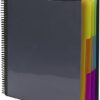 Smead 24 Pocket Poly Project Organizer, 1/3-Cut Tab, Letter Size, Gray with Bright Colors (89206)