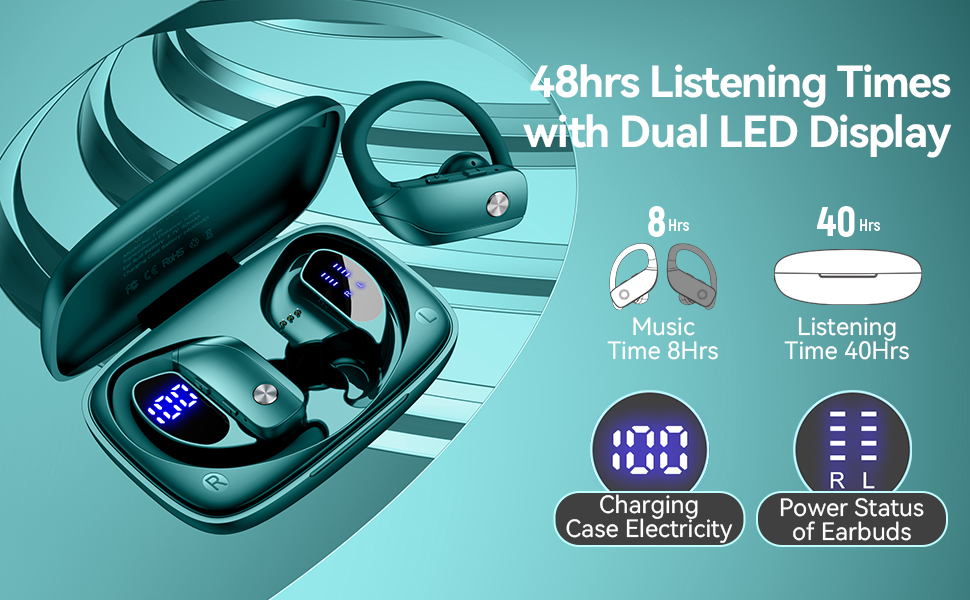 48hrs Listening Times with Dual LED Display
