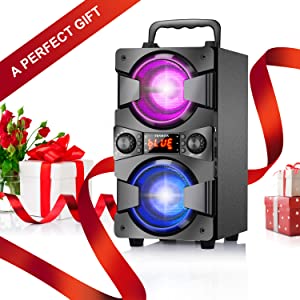 bluetooth_speakers_portable_wireless_with_radio_lights_subwoofer_outdoor_home_party_karaoke_machine