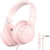 Kids Headphones Wired with Microphone, Tribit Starlet01 Safe Sound Tech 85/94dBA Volume Limited, SharePair, HiFi Stereo Foldable Over-Ear Headphones for Kids for School/Travel/iPad/Kindle/Switch