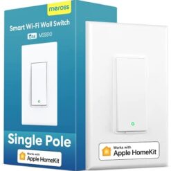 meross Smart Light Switch Supports Apple HomeKit, Siri, Alexa, Google Assistant & SmartThings, 2.4Ghz Wi-Fi Light Switch, Neutral Wire Required, Single Pole, Remote Control Schedule, 1 Pack