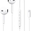 Apple Earbuds Headphones with Lightning Connector【Apple MFi Certified】 Wired in-Ear Stereo Lightning Earphones with Built-in Microphone&Volume Control Compatible with iPhone 14/13/12/11/XR/XS/8/7
