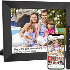 Frameo Digital Photo Frame WiFi - 32GB Storage and Electronic Telecontroller 10.1 Inch Digital Picture Frame, Touch Screen Auto-Rotate Portrait Landscape, Share Photos or Video from Anywhere