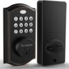 Keyless Entry Door Lock - Electronic Deadbolt Lock with Keypads, Auto Lock, 50 User Codes, Security Waterproof Smart Lock Easy to Install, Ideal for Front Door, Home Use, Apartment - ELAMOR M19 ORB