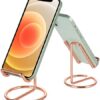 ROPOSY Cell Phone Stand for Desk, Cute Metal Rose Gold Cell Phone Stand Holder Desk Accessories, Compatible with All Mobile Phones, iPhone, Switch, iPad